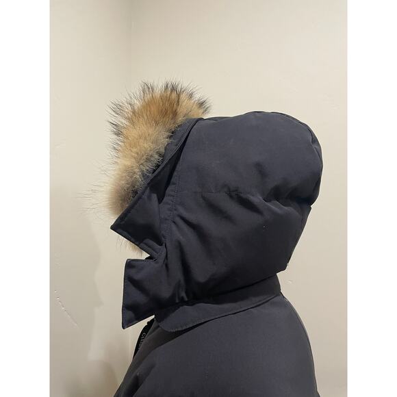 Canada Goose Navy Women's S Solaris Shelburne Fur Trim Down Parka Winter Coat - Picture 4 of 12